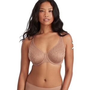 Chantelle Group 448 Lace‎ Full Coverage Underwire Bra Womens 38H Taupe
